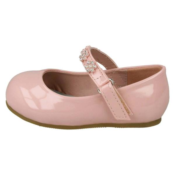 Spot On Girls Spot On Diamante Flower Strap Ballerinas H2487