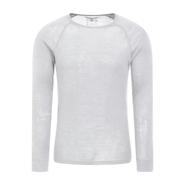 Mountain Warehouse Mens Merino Wool Thermal Top - White - 