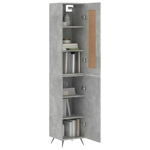 Berkfield Highboard Concrete Grey 34.5x34x180 cm Engineered Wood