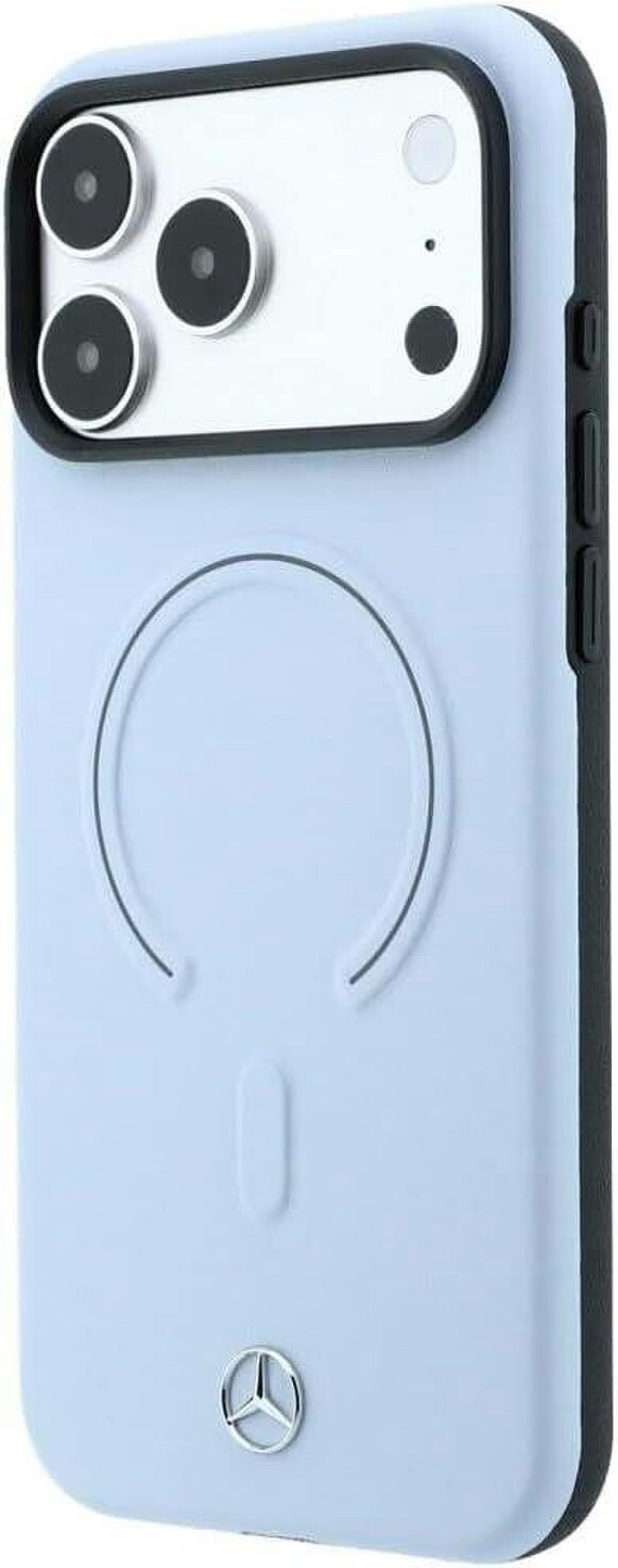 Mercedes Leather 3D MagSafe Case for iPhone 17/18 Pro Max 6.9" Blue - MEHMP18X25PEMMOB