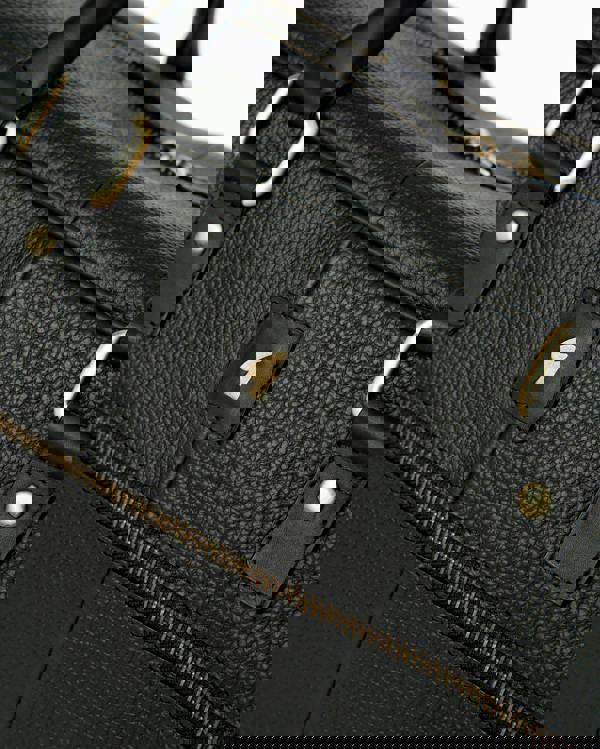 Gabicci AGABB01 Leather Calvin Holdall BLACK