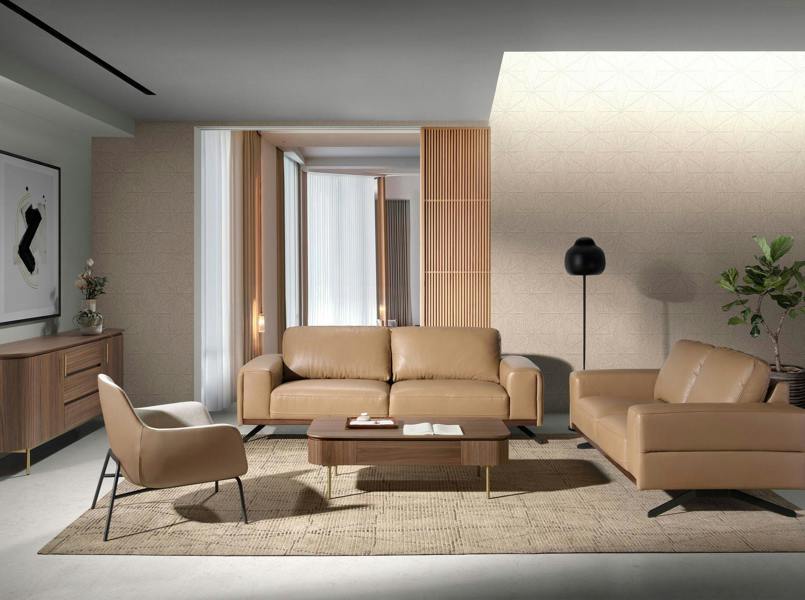 Angel Cerdá Rectangular Coffee Table in Walnut and Gold Polished Steel 2108