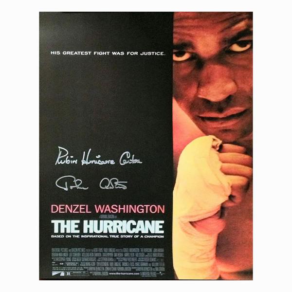 Unbranded Rubin Hurricane Carter & John Artis signed 24x18 inch The Hurricane movie poster — Premium framing