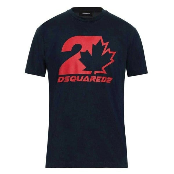 DSquared2 Unisex Adult Maple Leaf Cool Fit T-Shirt - Dark Navy