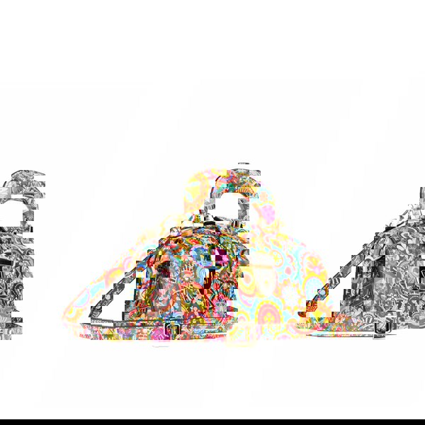 Embassy London Gazelle Mini - Signature Print - Women's mini bowling bag with handle and strap