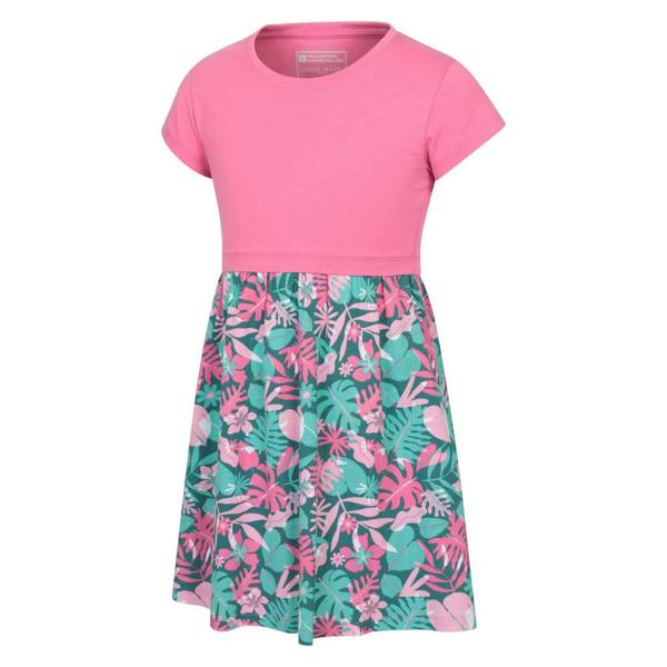 Mountain Warehouse Girls Petal Leaves Midi Dress - Pink - 