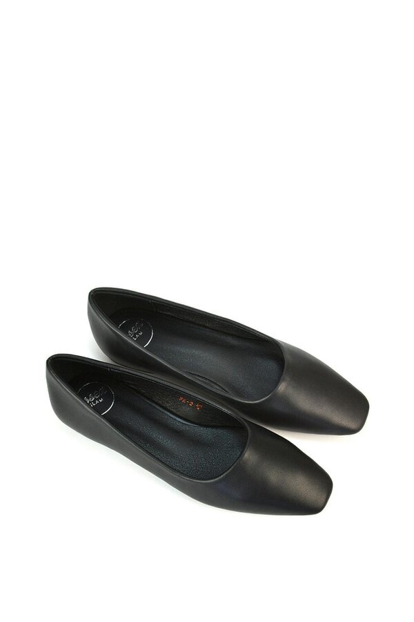 XY LONDON Square Toe Slip On Flat Heel Ballerina Pumps