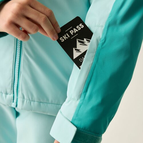 Dare 2B Kids Piste Two Tone Ski Jacket - Turquoise