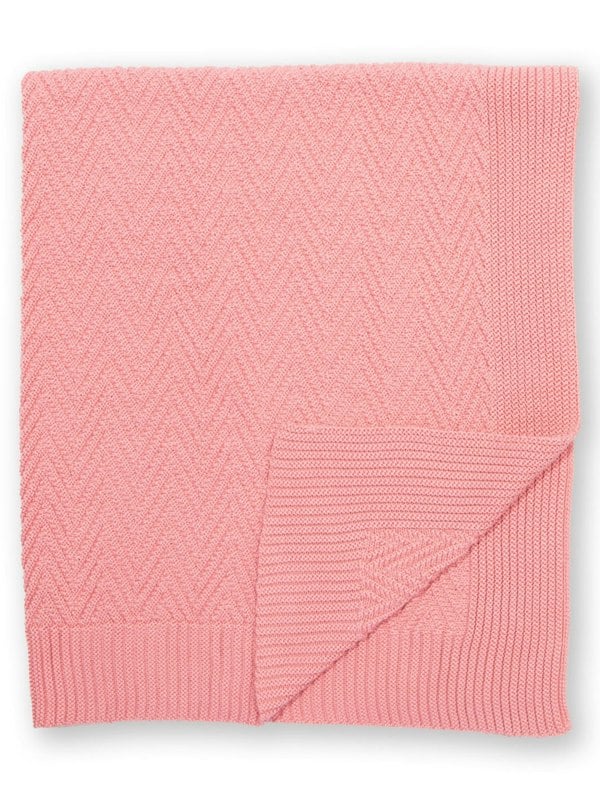 Kite Baby Organic Heirloom Knit Blanket Dusky Pink