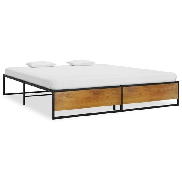 Berkfield Bed Frame Black Metal 160x200 cm