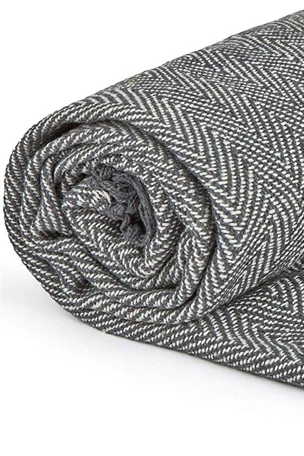 Emma Barclay Herringbone Throw Over Blanket