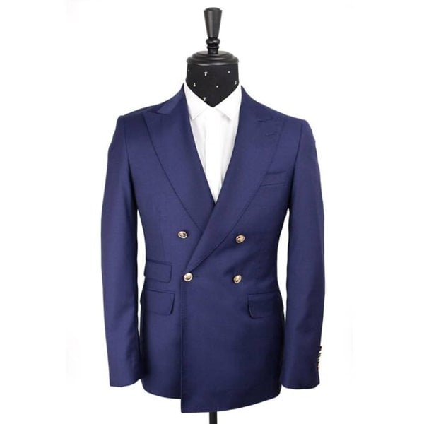 David WeJ Aldo Double Breasted Blazer - Navy