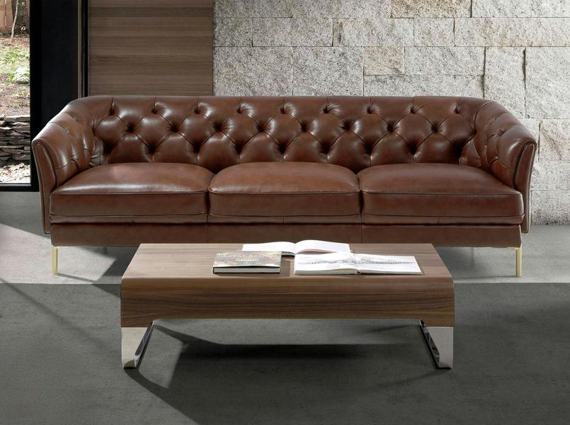 Angel Cerdá Chester sofa in cognac brown leather 6139/6140