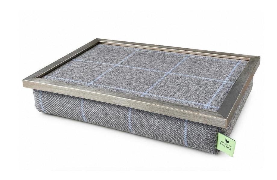 Made in the Mill Luxury Setter Grey Tweed Lap Tray with Bean Bag Base