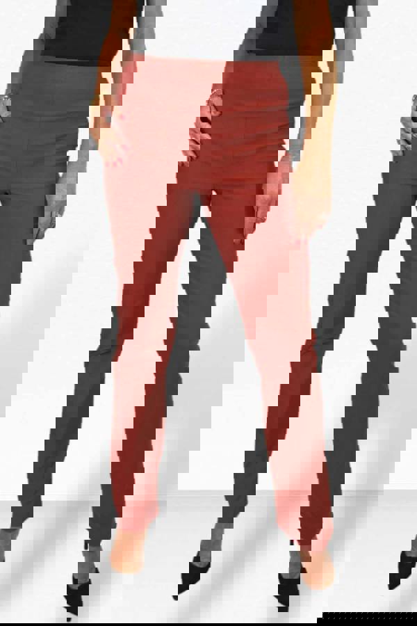 Paulo Due Women's Pull On Stretch Straight Leg Trousers