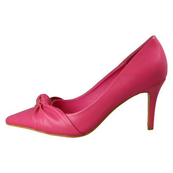Spot On Ladies Spot On High Heel Twist Knot Vamp Pointed Toe Court Shoe F90130