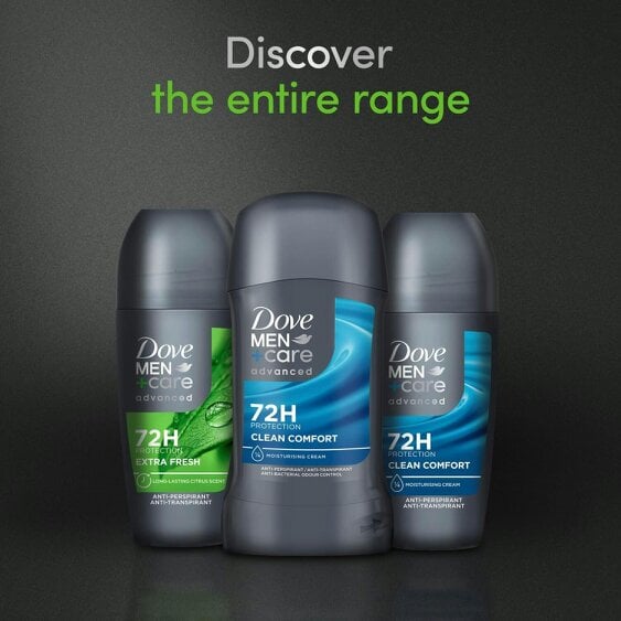 Dove Men+Care Anti-Perspirant Stick Clean Comfort 12x50 ml 72H Sweat Protection