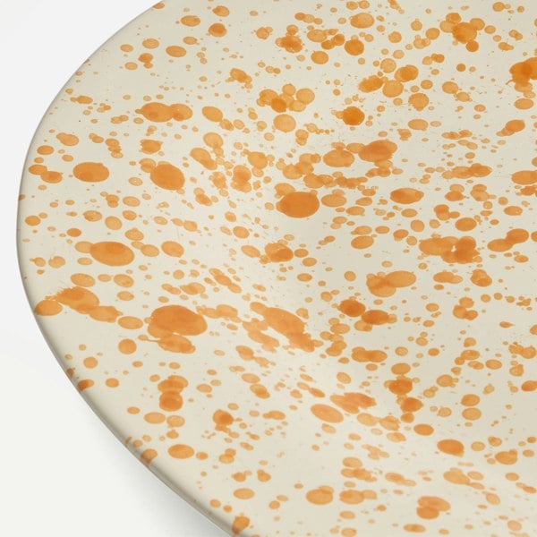 Hot Pottery Serving Platter Burnt Orange