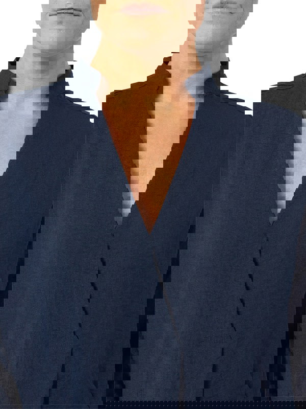 PennyPlain Notch Neck Dress - Navy