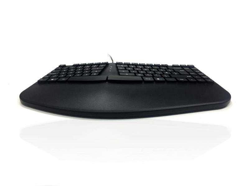 Accuratus Contour - USB Sculptured Ergonomic Split Key Multimedia Keyboard with Reverse Tilt