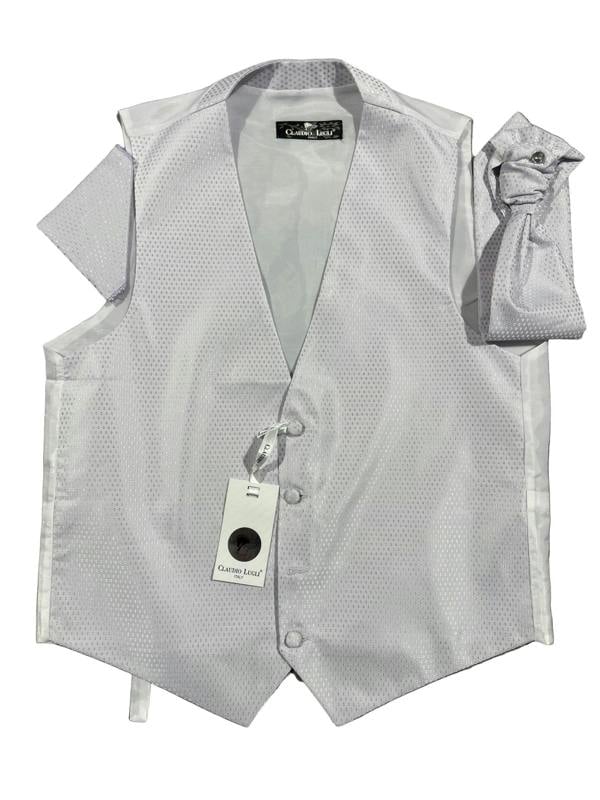 DIAMONDS WAISTCOAT, CRAVAT AND HANDKERCHIEF SET - Claudio Lugli Shirts