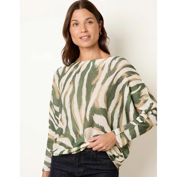 Blue Vanilla Metallic Batwing Foil Effect Jumper