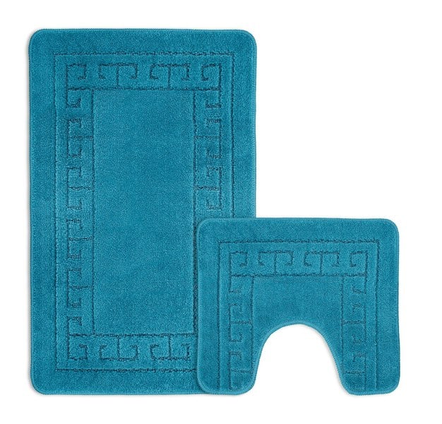 Velosso Greek Key Bathmat Set - Antislip