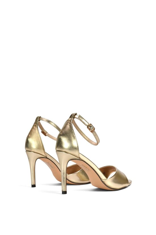 XY LONDON Stiletto Heel Open Toe Sandals With Ankle Strap