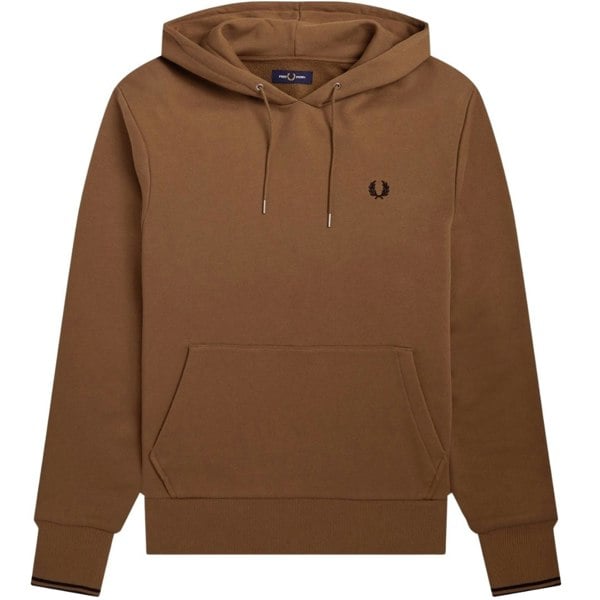 Fred Perry Tipped Sleeve Shaded Hoodie - Stone Brown