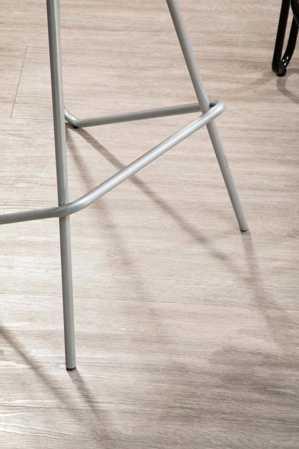 Interiors by Premier District Silver Metal Frame Bar Stool