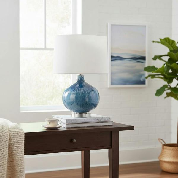 58CM GLASS TABLE LAMP
