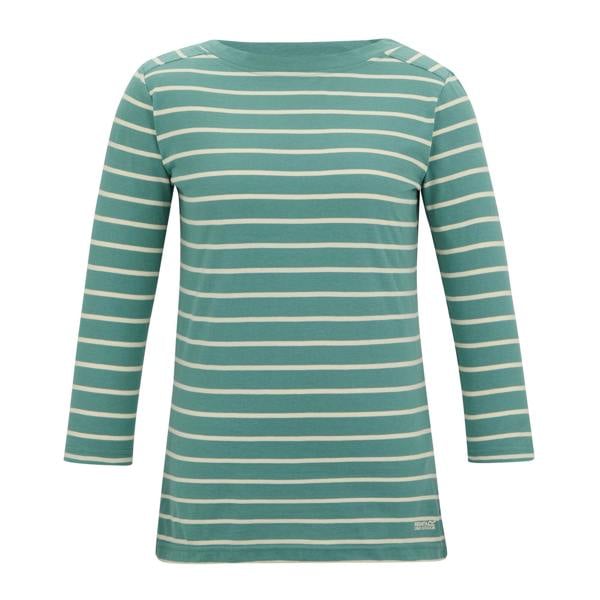 Regatta Womens/Ladies Baylette II Striped T-Shirt - Ivy Moss/Light Vanilla - 