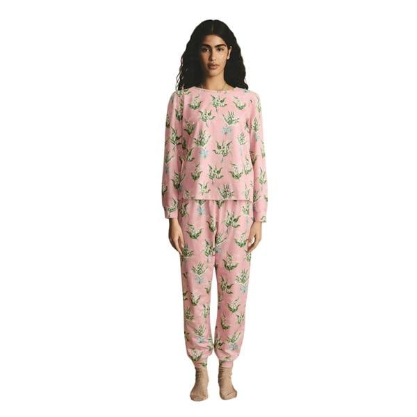 Cath Kidston Womens/Ladies Lily-of-the-Valley Cotton Long Pyjama Set - Pink - 