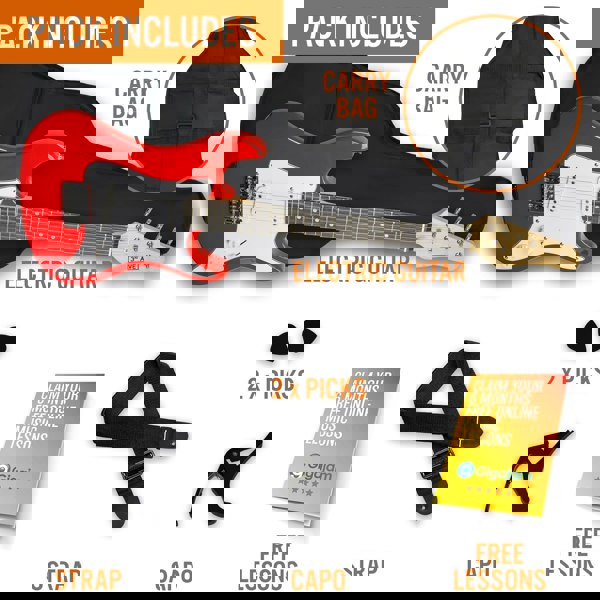 3rd Avenue 3/4 Size Electric Guitar Red Electric Guitars#Colour_Red