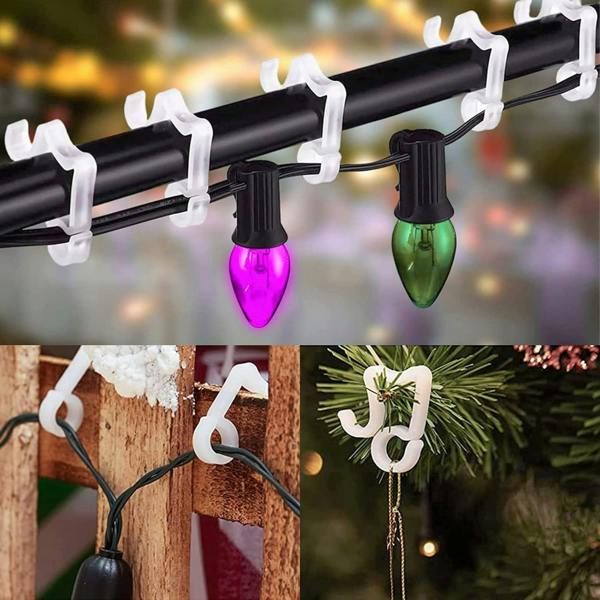 24Pcs Clear Gutter Hooks for Outdoor Lights and Festive Decorative Displays image 6
