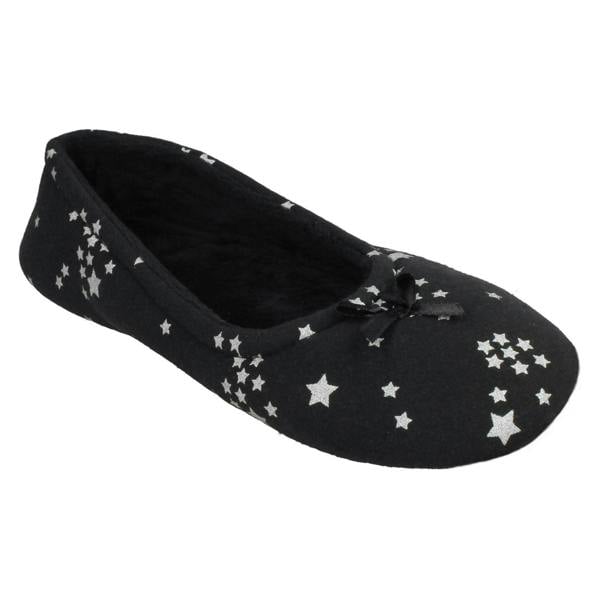 Spot On Ladies Spot On Star Print Slippers