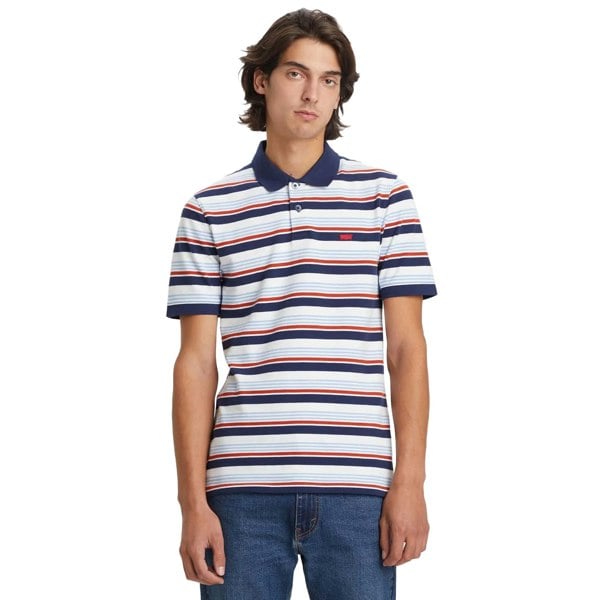Levis Mens Housemark Slim Polo Shirt - Navy/White