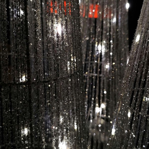 Samuel Alexander LED Tree Cone Obelisk Trio with 90 LEDs in Silver