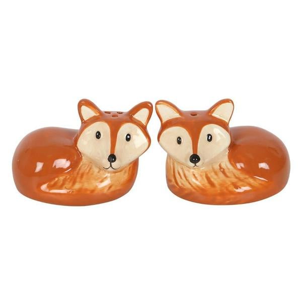 Kingsbury Gifts Woodland Ceramic Fox Salt & Pepper Shaker Set