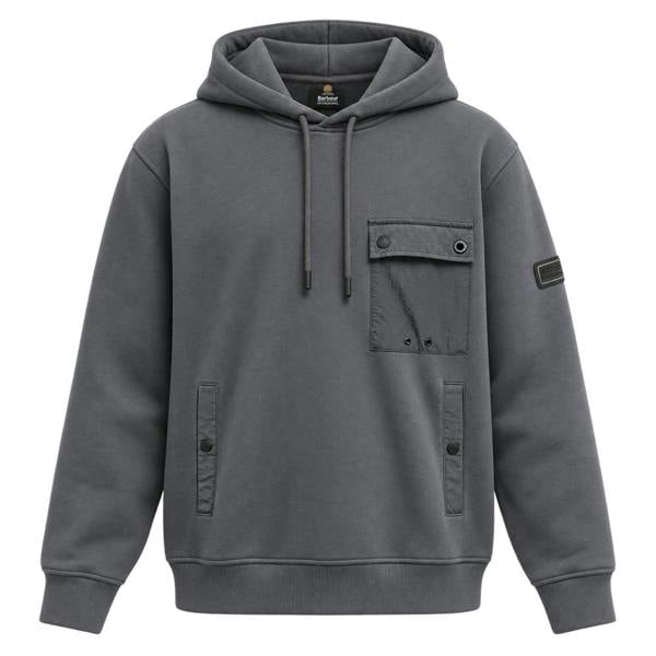 Barbour International Inline Hooded Sweatshirt Asphalt