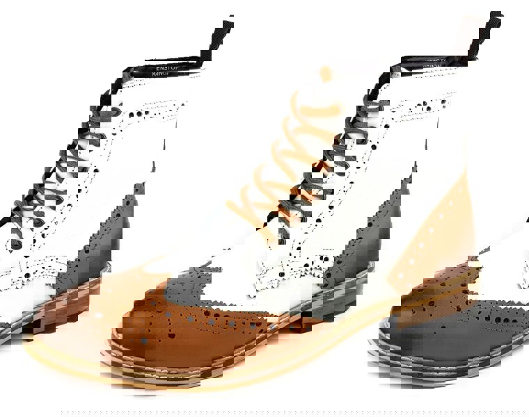 Frank James Kensington Mens Lace Brogue Leather Boots