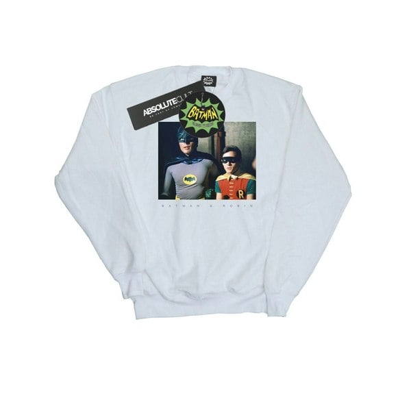 DC Comics Boys Batman TV Series Dynamic Duo Photograph Sweatshirt - White