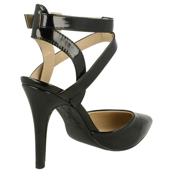 Anne Michelle Ladies Anne Michelle High Heel Ankle Strap Court Shoe