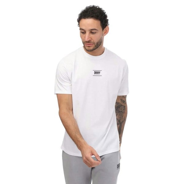 DKNY Mens Logo Polycotton T-Shirt - White