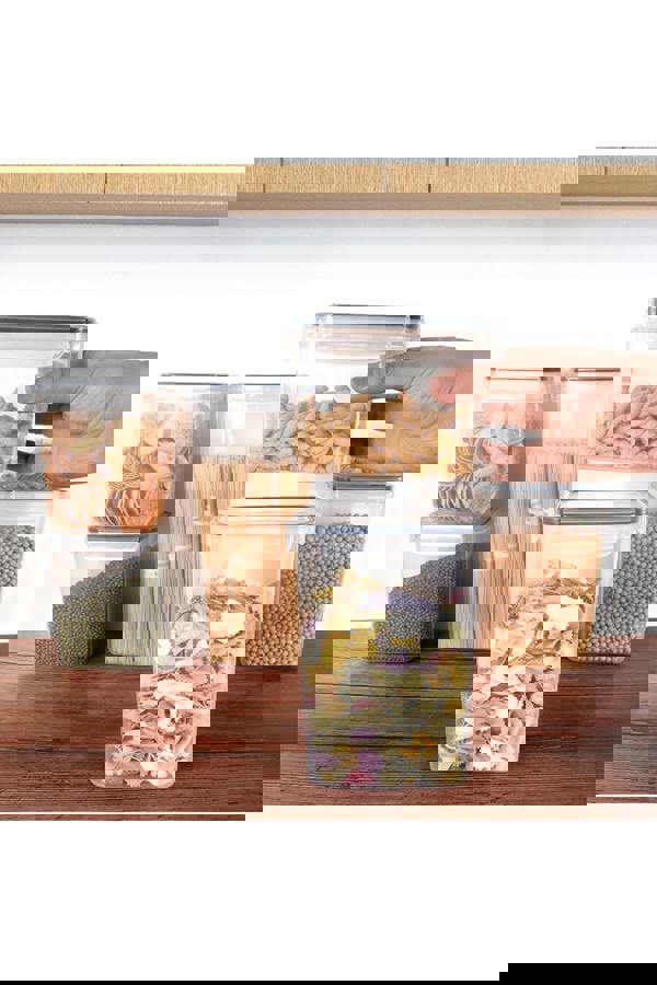 Living and Home 8/7Pcs Set Airtight Food Storage Containers Cereal Grain Organiser Box with Lids