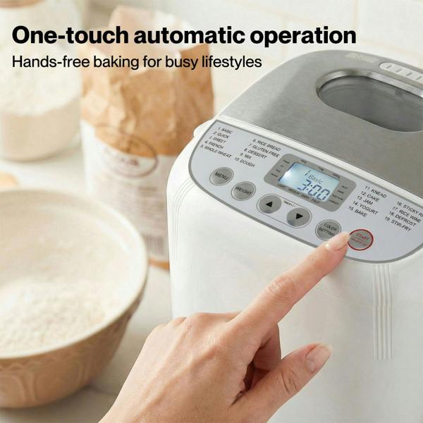 Spector Automatic Bread Maker Machine 2LB 19 in 1 600W Non Stick Stainless Steel