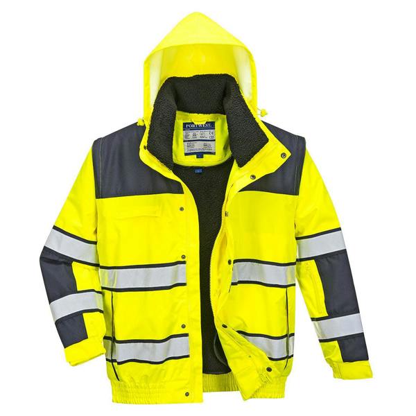 Hi-Vis 3-in-1 Contrast Winter Bomber Jacket - Hi-Vis Trousers