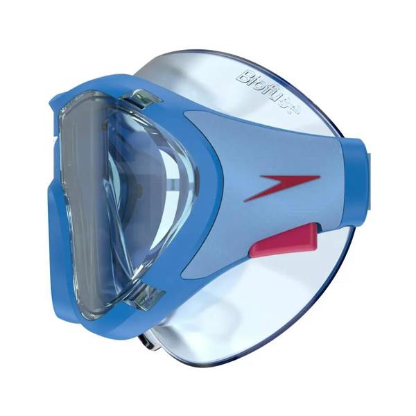 Speedo Biofuse 2.0 junior swim masks in blue with clear lens and adjustable strap