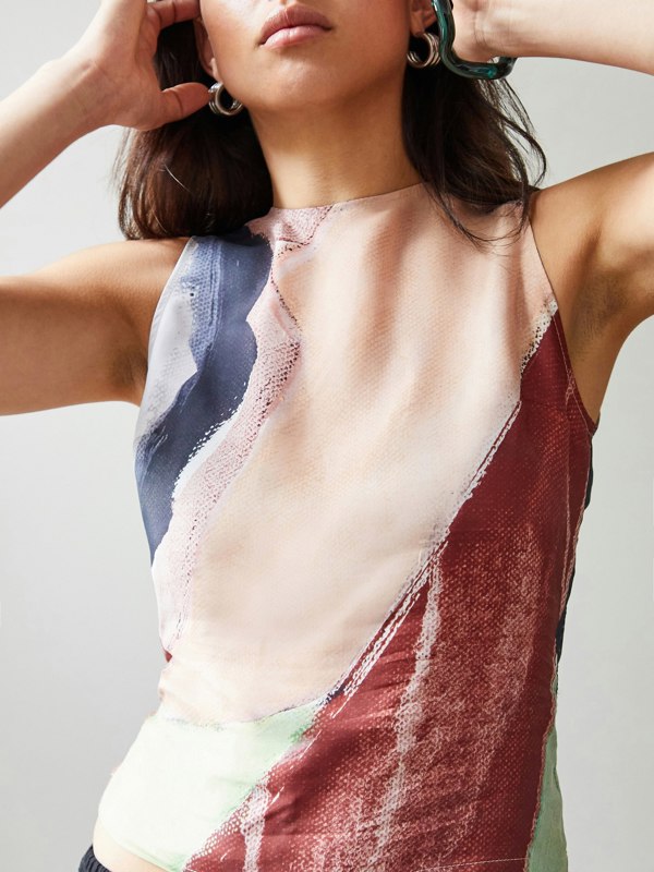 Blue Nude ~ Slow Fashion Brand - Privada Printed Sleeveless Top