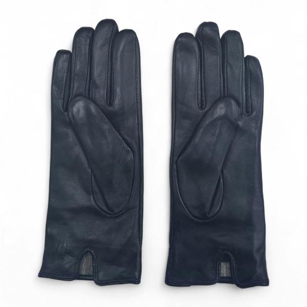 Infinity Leather Womens Italian Leather Winter Button Design Soft Wool Lining Gloves - L-GLV-501